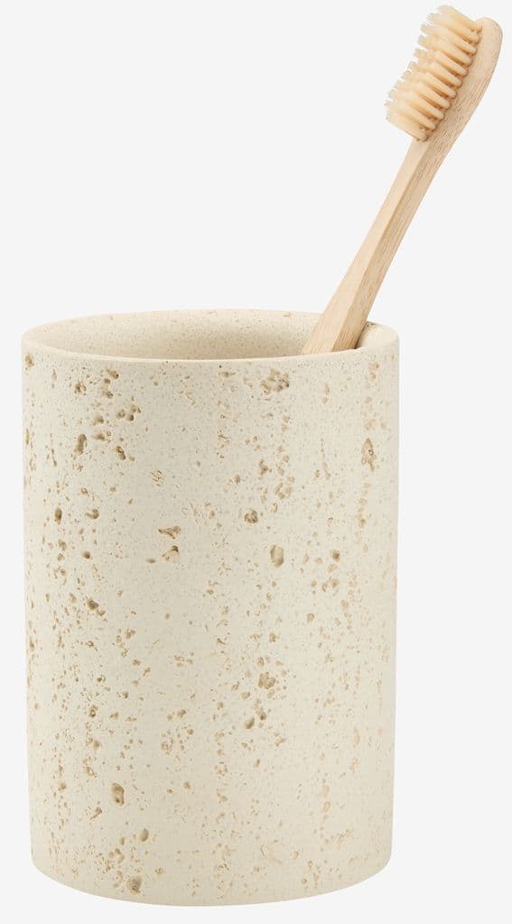 Toothbrush holder TORUP beige stone SDP