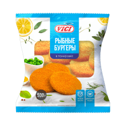 Ձկնային բուրգերներ թաթախուկով «Վիչի» 500գր