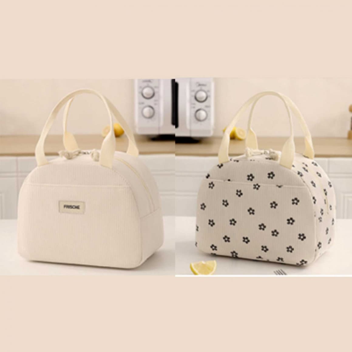 Լանչի պայուսակներ XIMI 6941963965002 REFRESHING CORDUROY SEMICIRCULAR LUNCH BAG (965002)